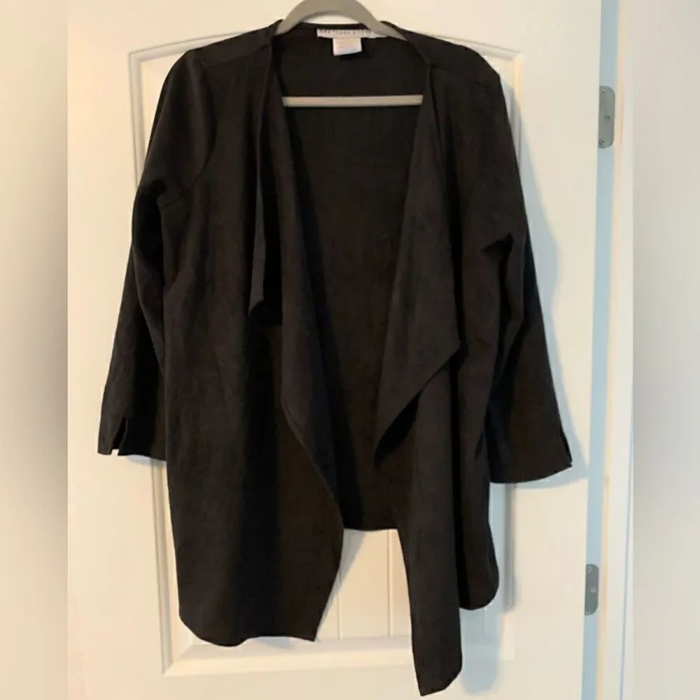 Gretchen Scott micro suede lightweight jacket blazer Size Large